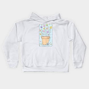 Blooming Flower Dust Bean Hand Drawn Illustration Kids Hoodie